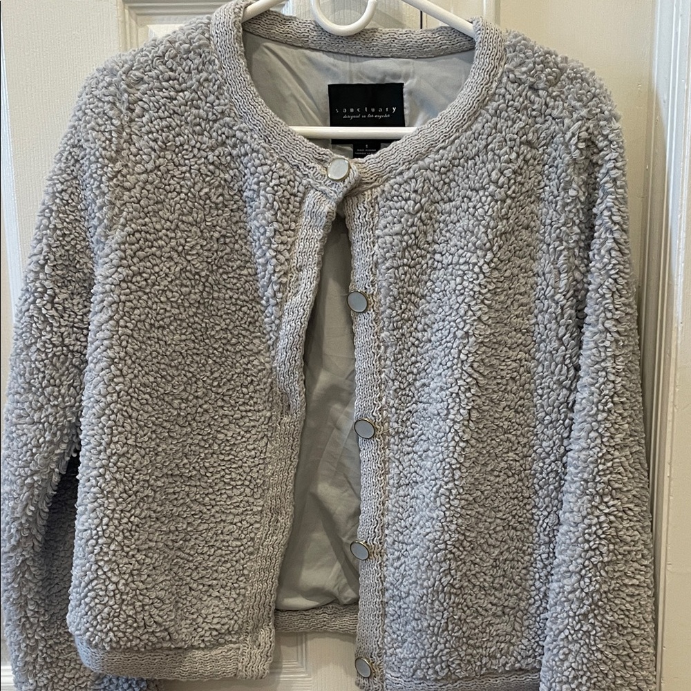 Sanctuary Gray Sherpa Jacket